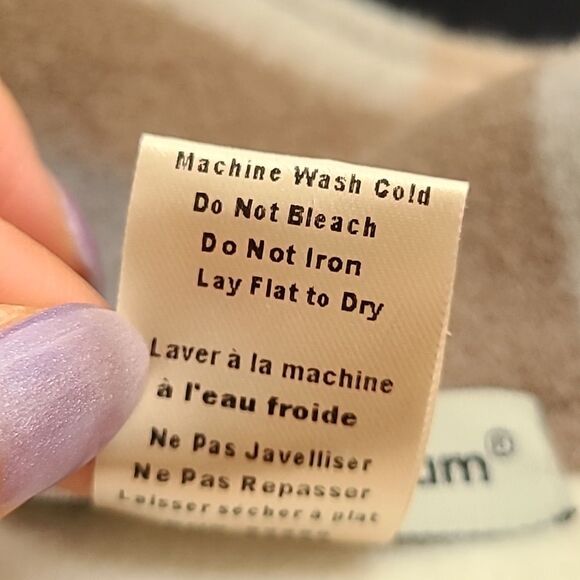 Cotton Emporium Plaid gray Cream Shacket Shirt Wool small Cabincore Granola Girl - Picture 8 of 8